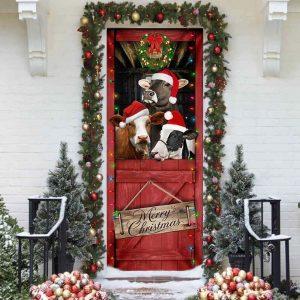 Christmas Door Cover Cow Cattle Cow Lover Gifts Xmas Door Covers Christmas Door Coverings 3 hnocyx.jpg