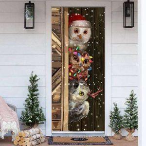 Christmas Door Cover, Cute Owl Christmas Door…