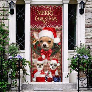 Christmas Door Cover, Dachshund Happy House Christmas…