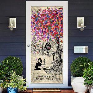 Christmas Door Cover Dog And She Lived Happily Ever After Dog Lover Door Cover Christmas Gift For Dog Lover 2 oyqx3r.jpg