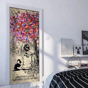 Christmas Door Cover Dog And She Lived Happily Ever After Dog Lover Door Cover Christmas Gift For Dog Lover 4 eo7lbe.jpg