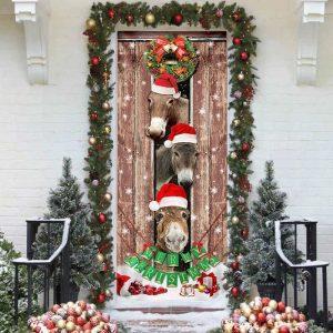 Christmas Door Cover Donkeys Christmas Snow Farmhouse Door Cover Xmas Door Covers Christmas Door Coverings 3 vrwolt.jpg