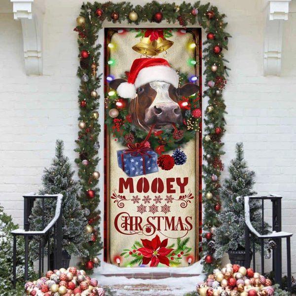 Christmas Door Cover, Farm Cattle Mooey Christmas Door Cover, Xmas Door Covers, Christmas Door Coverings
