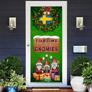 Christmas Door Cover Fika Time With My Gnomies Door Cover Swedish Heritage Gnome Door Cover 1 e1wqhx.jpg