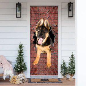 Christmas Door Cover, German Shepherd Broken Wall,…