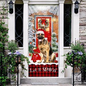 Christmas Door Cover German Shepherd Door Cover Let It Snow Christmas Door Cover 2 l2ns2k.jpg