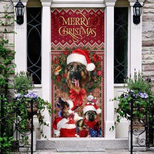 Christmas Door Cover German Shepherd Happy House Christmas Door Cover 1 hybuen.jpg