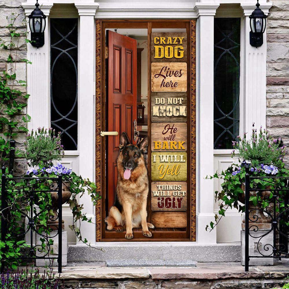 Christmas Door Cover, German Shepherd Lives Here Door Cover, Perfect Gift for Shepherd Lovers, Christmas Gift For Dog Lover Christmas Door Cover, German Shepherd Lives Here Door Cover, Perfect Gift for Shepherd Lovers, Christmas Gift For Dog Lover