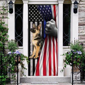 Christmas Door Cover German Shepherd The Thin Blue Line Door Cover Christmas Gift For Dog Lover 2 xhupc5.jpg