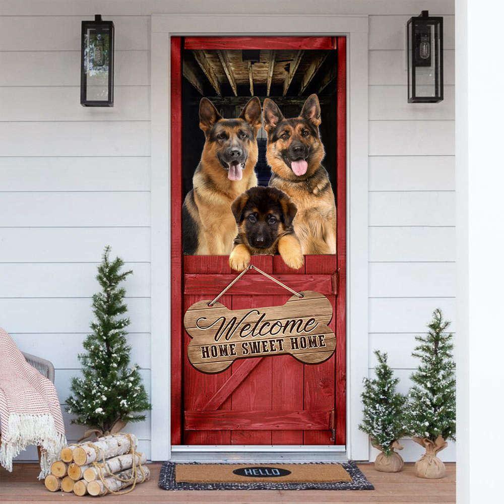 Christmas Door Cover, German Shepherd Welcome Home Door Cover, Christmas Gift For Dog Lover Christmas Door Cover, German Shepherd Welcome Home Door Cover, Christmas Gift For Dog Lover