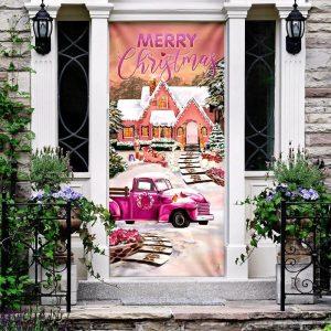 Christmas Door Cover Happy Pink Christmas Door Cover Xmas Door Covers Christmas Door Coverings 2 b9tclb.jpg
