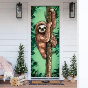 Christmas Door Cover Happy Sloth Door Cover Xmas Door Covers Christmas Door Coverings 1 bumkmi.jpg