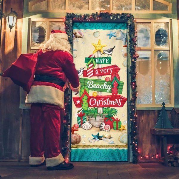 Christmas Door Cover, Have A Very Beachy Christmas Door Cover