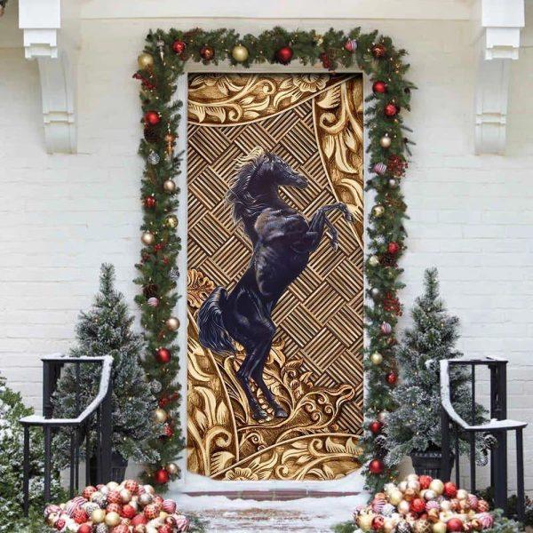 Christmas Door Cover, Horse Door Cover 1, Xmas Door Covers, Christmas Door Coverings