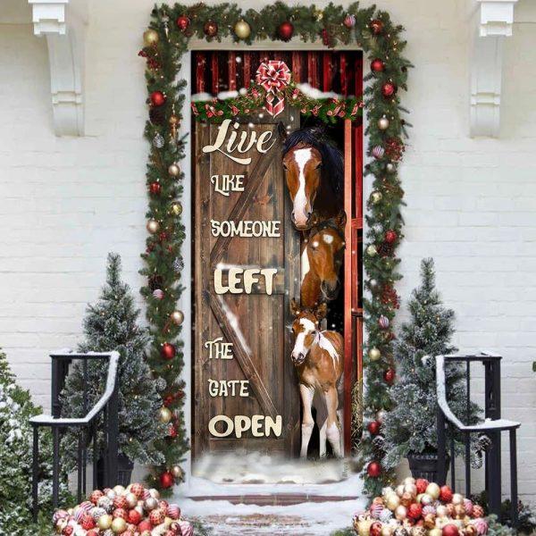 Christmas Door Cover, Horse Life Door Cover, Xmas Door Covers, Christmas Door Coverings