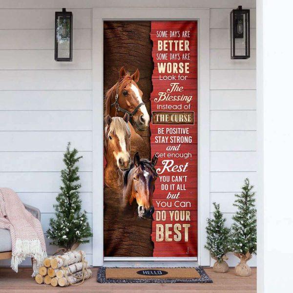 Christmas Door Cover, Horse Some Days Are Better Door Cover Christmas Day, Xmas Door Covers, Christmas Door Coverings
