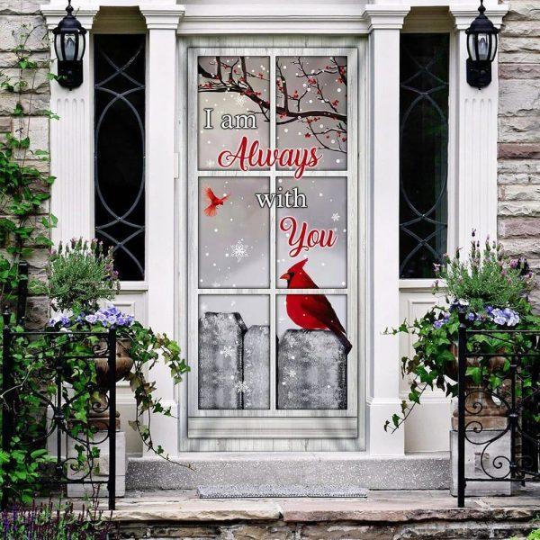 Christmas Door Cover, I Am Always With You, Cardinal Door Cover, Xmas Door Covers, Christmas Door Coverings