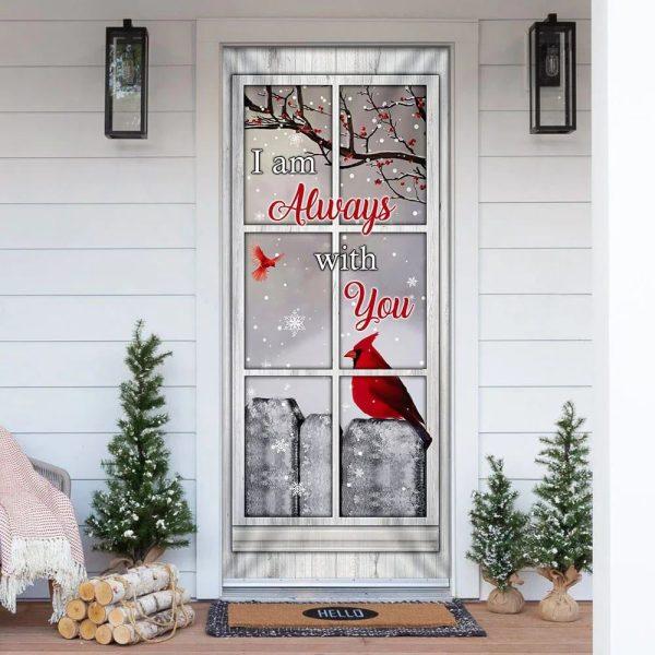 Christmas Door Cover, I Am Always With You, Cardinal Door Cover, Xmas Door Covers, Christmas Door Coverings