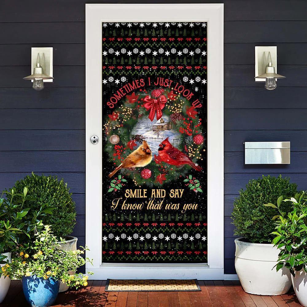 Christmas Door Cover, I Know That Was You Red Birds Door Cover, Xmas Door Covers, Christmas Door Coverings Christmas Door Cover, I Know That Was You Red Birds Door Cover, Xmas Door Covers, Christmas Door Coverings