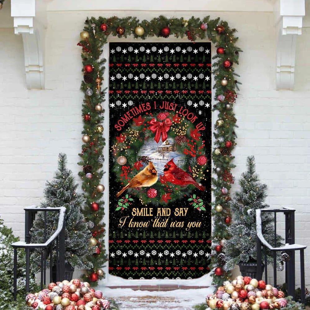Christmas Door Cover, I Know That Was You Red Birds Door Cover, Xmas Door Covers, Christmas Door Coverings Christmas Door Cover, I Know That Was You Red Birds Door Cover, Xmas Door Covers, Christmas Door Coverings
