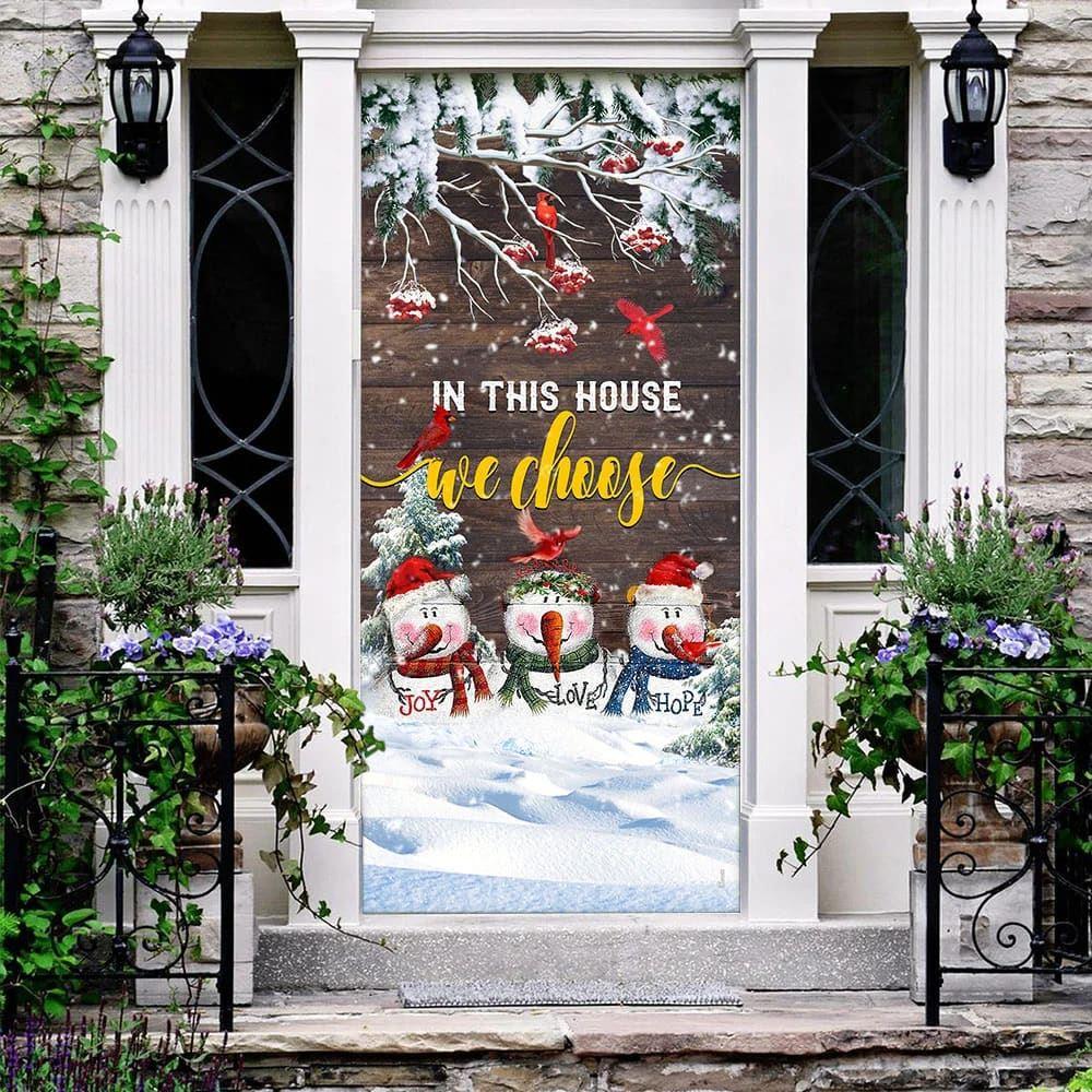 Christmas Door Cover, In This House We Choose Door Cover, Xmas Door Covers, Christmas Door Coverings