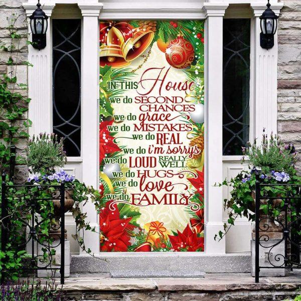 Christmas Door Cover, In This House We Do, Xmas Door Covers, Christmas Door Coverings