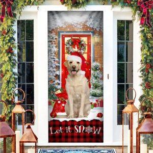 Christmas Door Cover Labrador Retriever Let It Snow Christmas Door Cover 2 npdblr.jpg