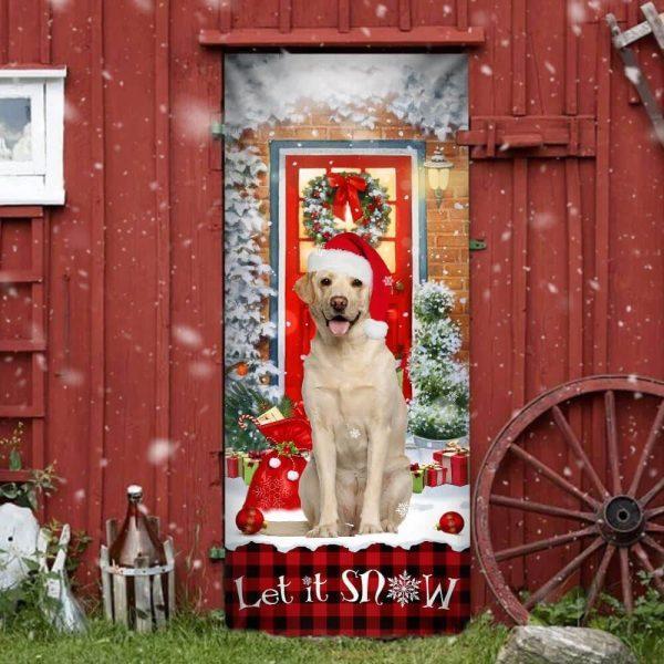 Christmas Door Cover, Labrador Retriever, Let It Snow Christmas Door Cover