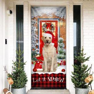Christmas Door Cover Labrador Retriever Let It Snow Christmas Door Cover 4 sgodsu.jpg