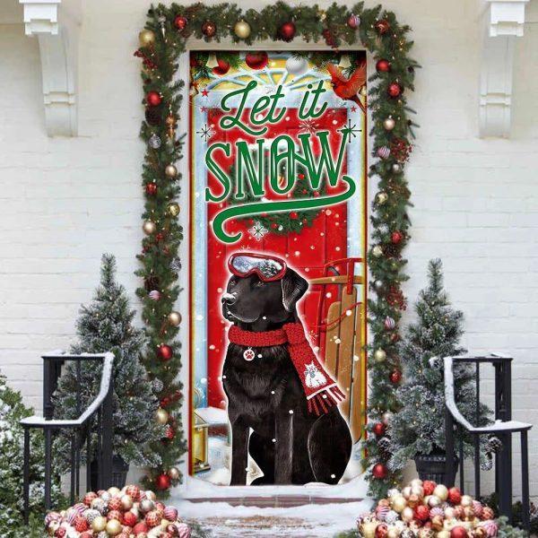 Christmas Door Cover, Let It Snow Door Cover, Labrador Retriever