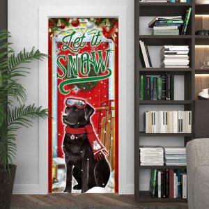 Christmas Door Cover Let It Snow Door Cover Labrador Retriever 4 jpqwz9.jpg