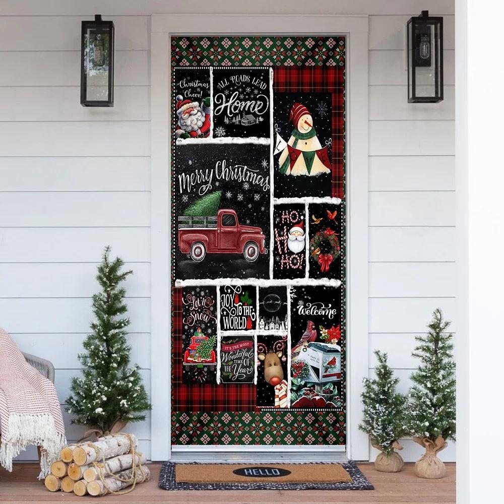 Christmas Door Cover, Merry Christmas Blessing Door Cover, Xmas Door Covers, Christmas Door Coverings