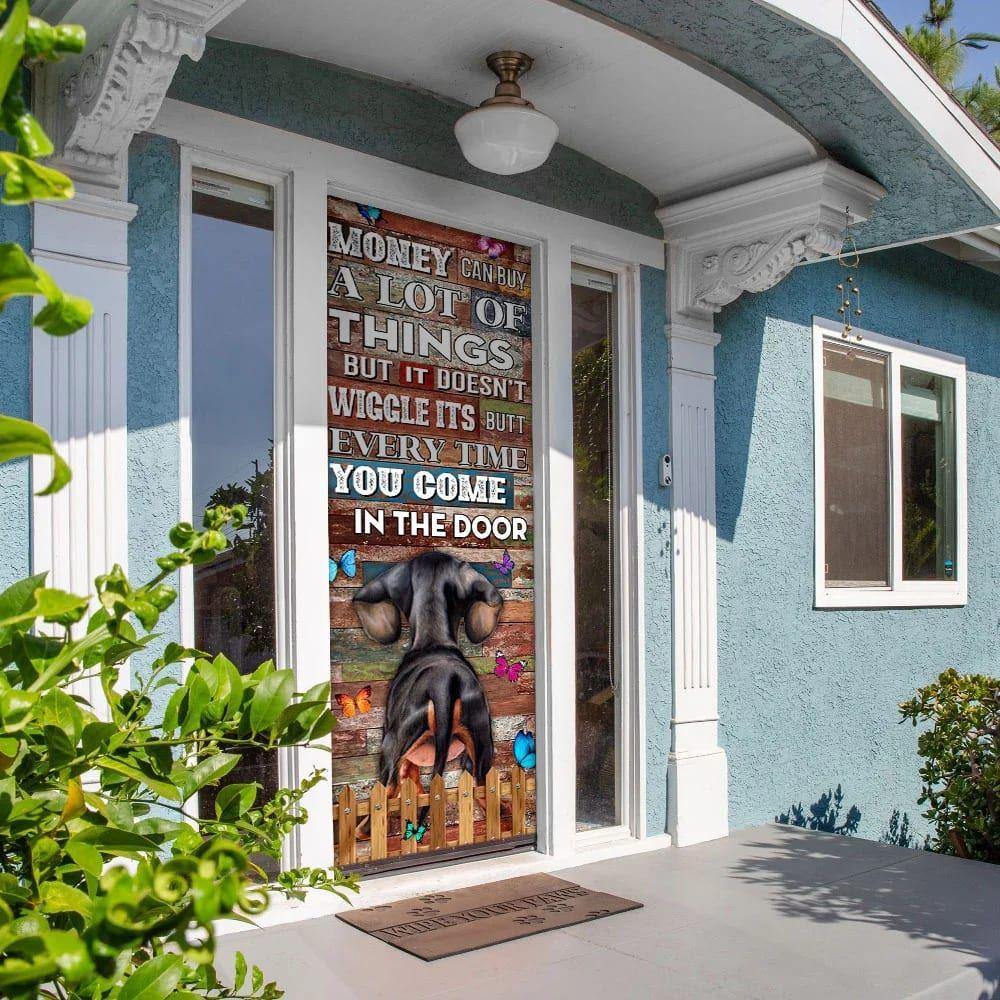 Christmas Door Cover, Money Can Buy A Lot Of Things But It Doesn’t Wiggle Its Butt Dachshund, Christmas Gift For Dog Lover Christmas Door Cover, Money Can Buy A Lot Of Things But It Doesn’t Wiggle Its Butt Dachshund, Christmas Gift For Dog Lover