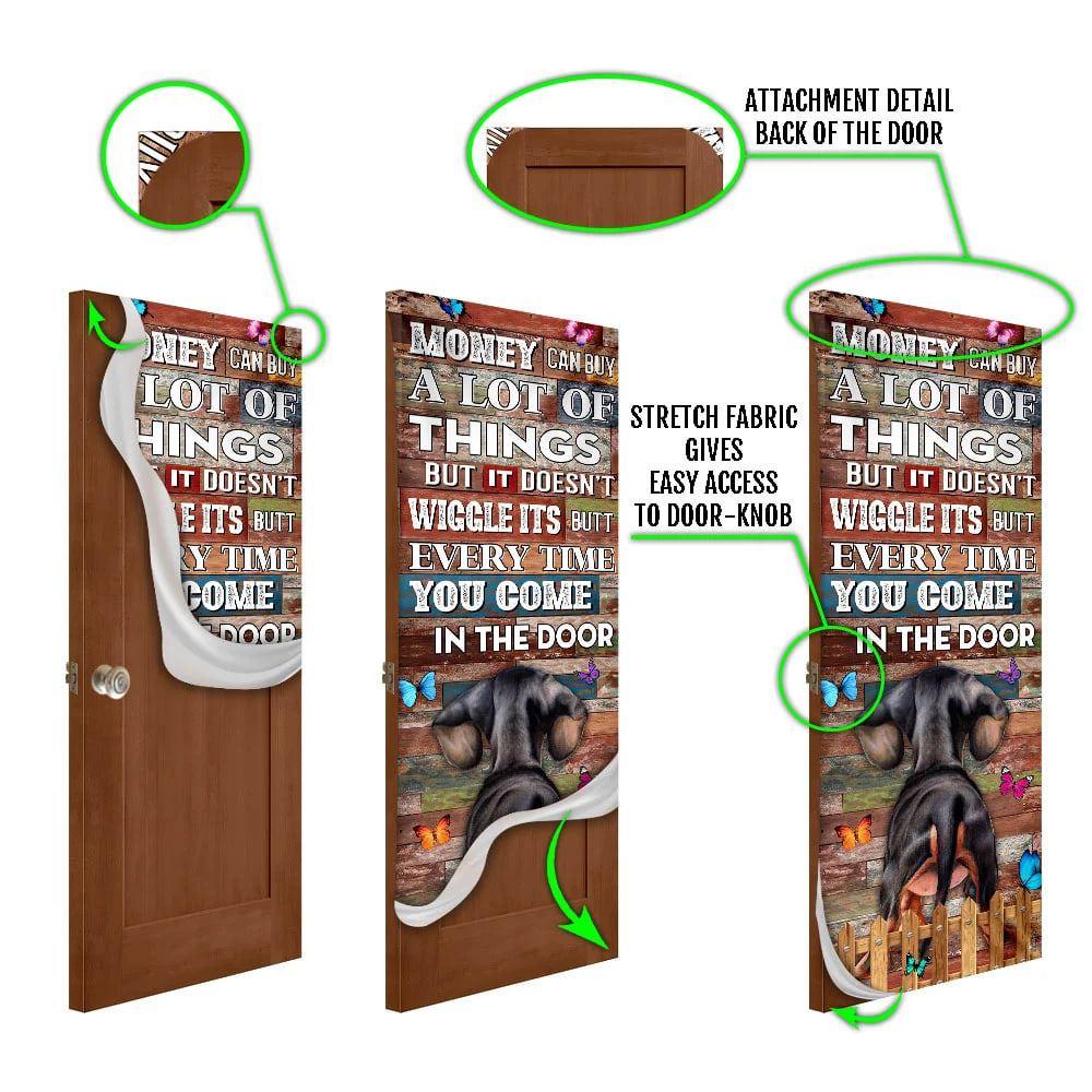 Christmas Door Cover, Money Can Buy A Lot Of Things But It Doesn’t Wiggle Its Butt Dachshund, Christmas Gift For Dog Lover Christmas Door Cover, Money Can Buy A Lot Of Things But It Doesn’t Wiggle Its Butt Dachshund, Christmas Gift For Dog Lover
