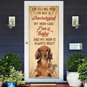 Christmas Door Cover My Mom Said I m A Baby Dachshund Door Cover Christmas Gift For Dog Lover 2 n5yvhh.jpg