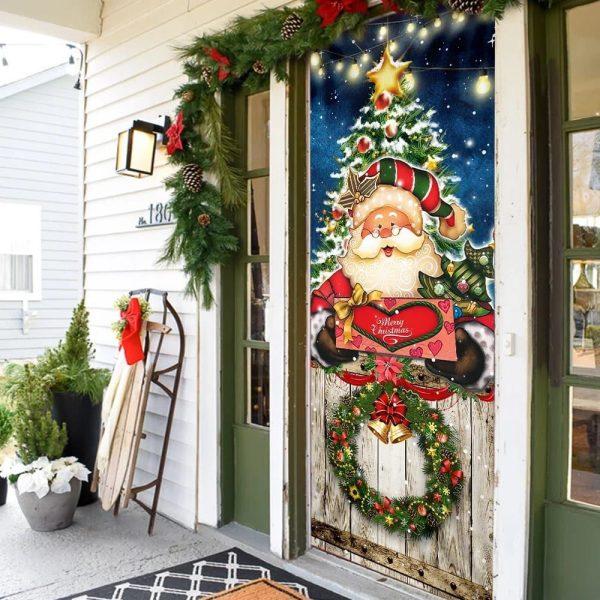 Christmas Door Cover, Santa Claus Christmas Door Cover