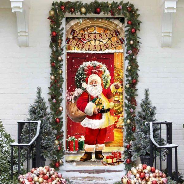 Christmas Door Cover, Santa Claus Christmas Door cover Home Decor