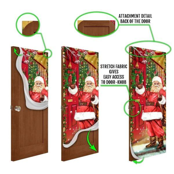 Christmas Door Cover, Santa Claus Christmas Is Coming Door Cover
