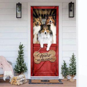 Christmas Door Cover, ShetlAnd Sheepdog Sheltie We…