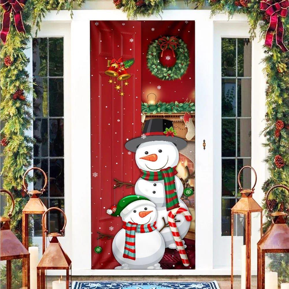 Christmas Door Cover, Snowman Christmas Is Coming Door Cover