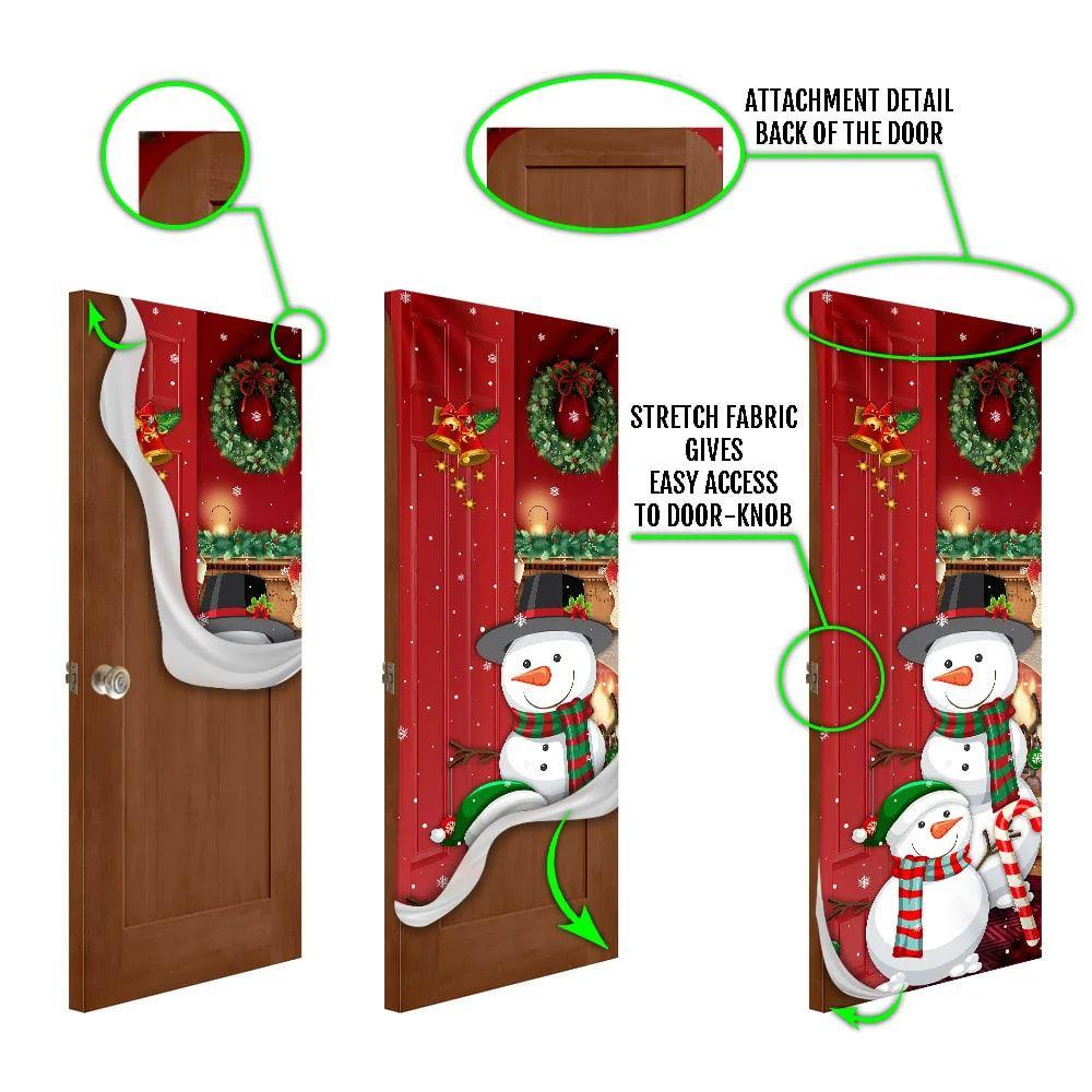 Christmas Door Cover, Snowman Christmas Is Coming Door Cover