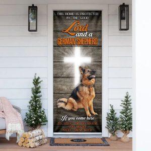 Christmas Door Cover, This Home Is Protected…