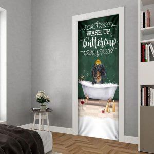 Christmas Door Cover Wash Up Buttercup Dachshund Door Cover Christmas Gift For Dog Lover 3 yl7k9x.jpg