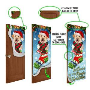 Christmas Door Cover Yellow Lab In Sock Door Cover Believe In The Magic Of Christmas Labrador Retriever 5 ff7hsg.jpg
