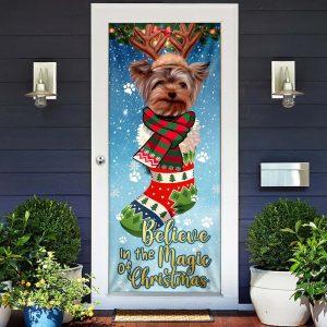 Christmas Door Cover Yorkshire Terrier In Sock Door Cover 1 d3gmom.jpg