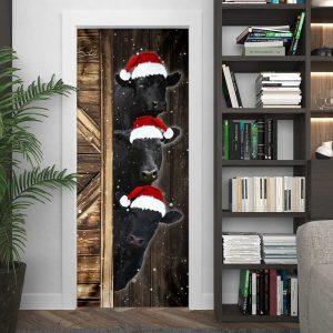 Christmas Farm Decor Angus Cattle Door Cover Unique Gifts Doorcover Housewarming Gifts 3 up6mpf.jpg
