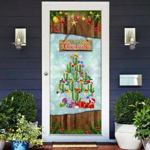 Christmas Farm Decor Cactus Christmas Tree Door Cover Front Door Christmas Cover 1 nmfbhj.jpg