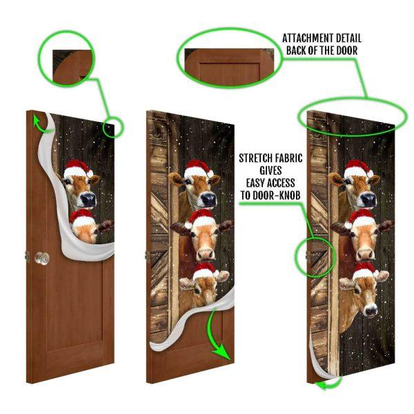 Christmas Farm Decor, Cattle Door Cover, Unique Gifts Doorcover, Housewarming Gifts