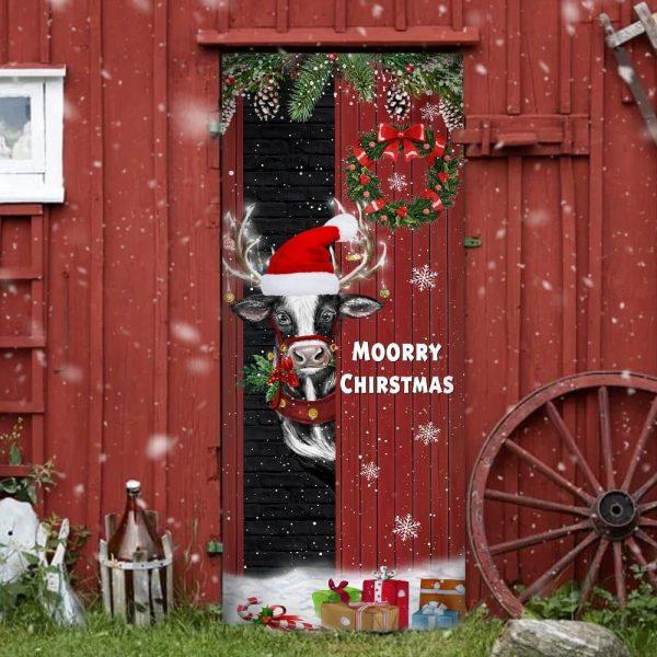Christmas Farm Decor, Christmas Farm Door Cover Moorry Christmas, Door Christmas Cover