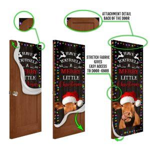 Christmas Farm Decor Cow Cattle Door Cover Have Yourself A Merry Little Christmas Cow Lover Gifts 4 exnrbc.jpg
